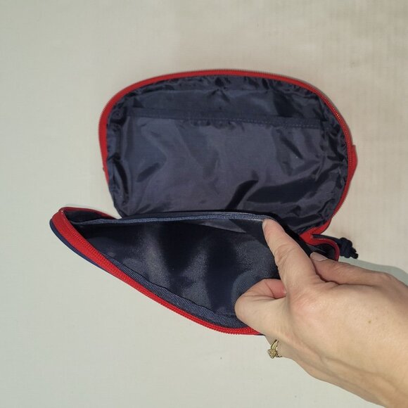 Tommy Bahama Dopp Kit‎ Cosmetic Bag Travel Red Spellout Nylon Zip Around Unisex - Picture 4 of 12